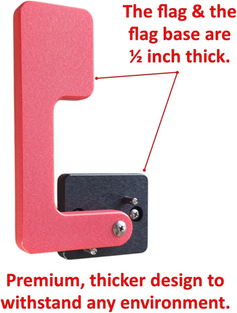 Cauff Mailbox Flag Replacement Kit, Heavy Duty Poly with Stainless Steel Mounting Hardware (Screw & Bolt Mount) - Image 3